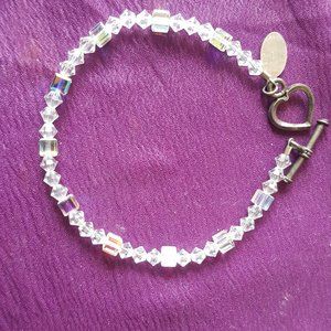 Crystal bracelet and earring set